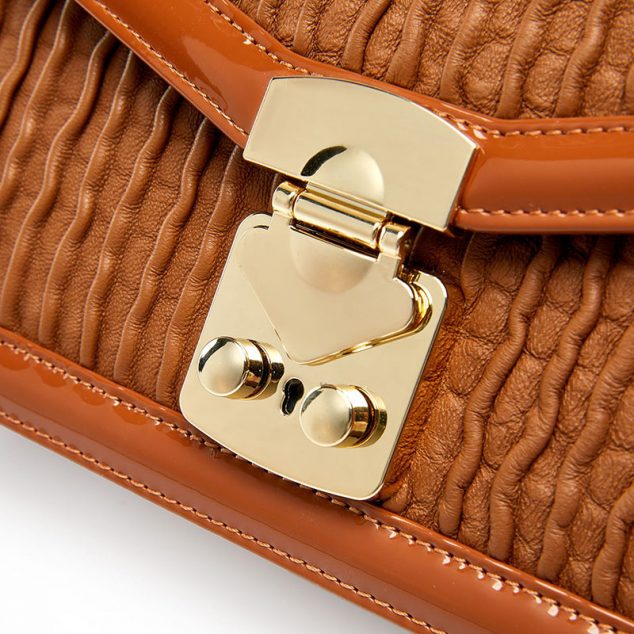 Women's Genuine Leather Quilted Flap Crossbody Bags