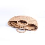 Women's Straw Woven Circle Handle Tote