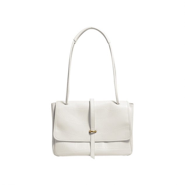 Women's Stone Grain Vegan Leather Shoulder Bags with Strap
