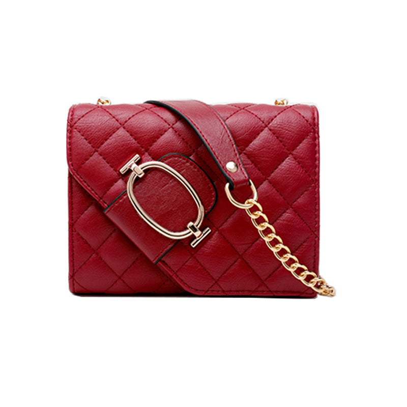Women's Quilted Chains Mini Crossbody Bags with Buckle