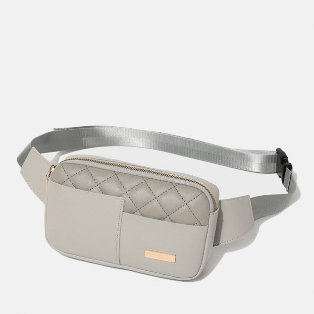Women's Stitching Quilted Waist Packs Sling Bags