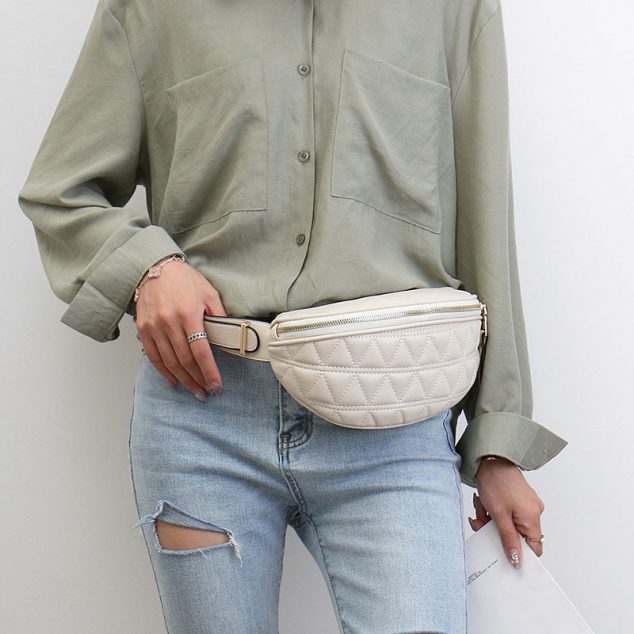 Women's Quilted Vegan Crossbody Waist Bags