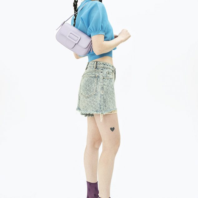 Women's Flap Baguette Bags in Vegan Leather