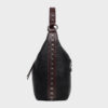 Women's X Studded Side Zipper Vegan Hobo Bags