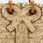 Women's Handmade Woven Bowknot Basket Tote Bags