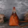 Women's Totem Embossed Vintage Top Handle Handbags in Genuine Leather