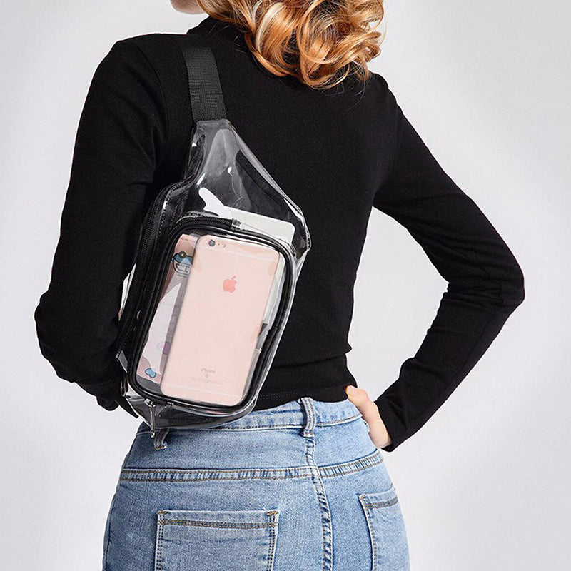 Women's Multi-Pocket Waterproof Clear Fanny Pack Waist Bags