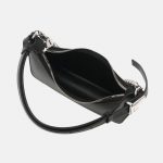 Damen Echtes Leder Hobo Baguette Taschen mit Ketten