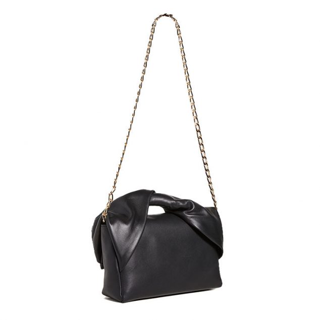 Women's Leather Top Handle Flap Handbags in Black