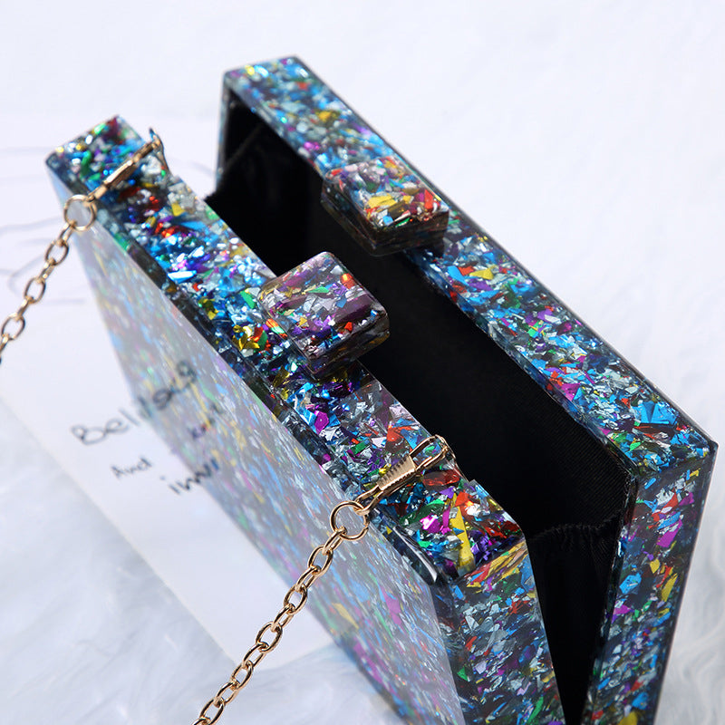 Women's Sequined Square Evening Clutch Bags