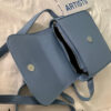 Women's Minimal Vegan Saddle Flap Shoulder Bags in Blue