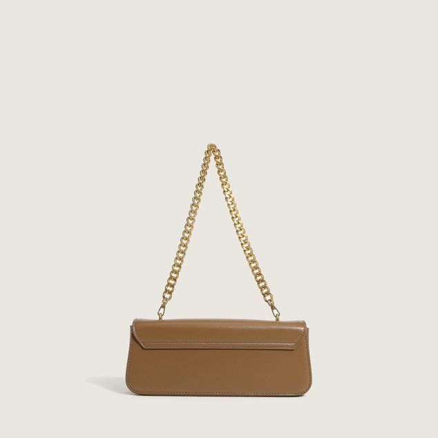Women's Minimal Chains Baguette Bags in Vegan Leather