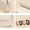 Women's Minimal Genuine Leather Flap Shoulder Messenger Bags