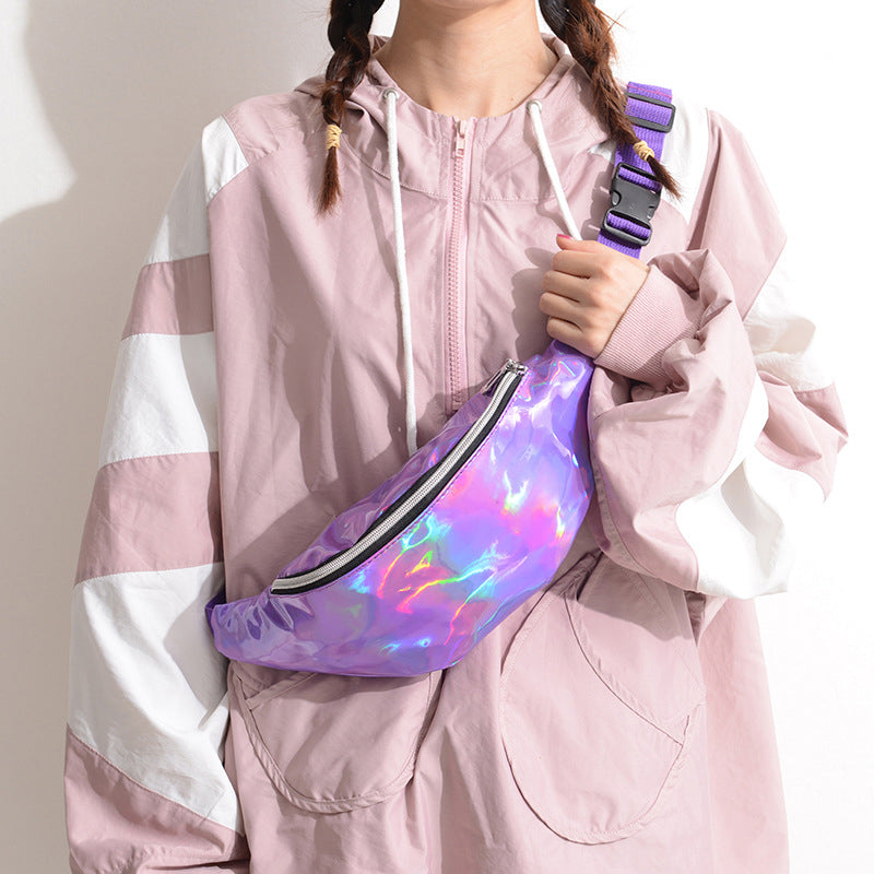 Women's Holographic Slouchy Waist Pack Belt Bags