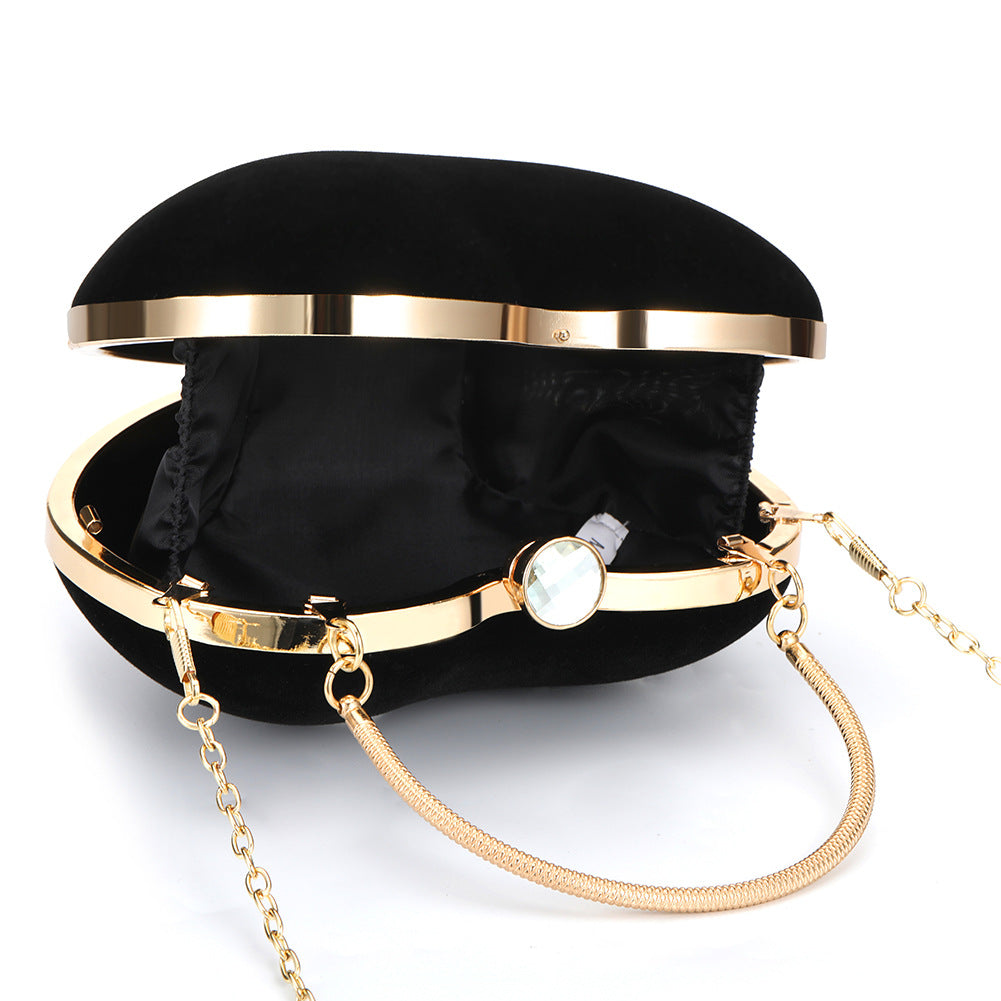 BONNY CLUTCH, Black Satin Clutch Bag, Winter 2022 collection