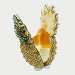 Handgefertigte Damen Ananas Abend Clutch mit Strasssteinen