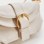Sacs baguette en cuir végétal avec chaînes pour femmes en ivoire