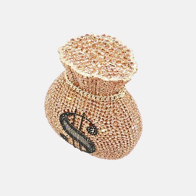 Women's I Got That Money Rhinestones Mini Evening Clutch Bags