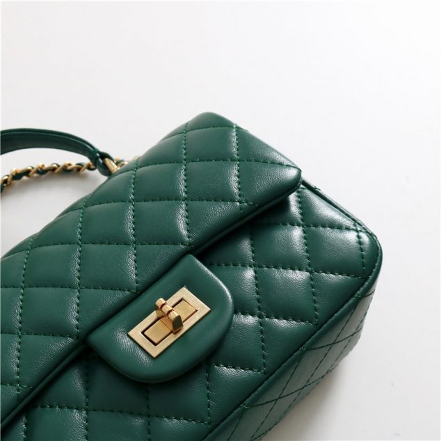 Women's Genuine Leather Quilted Top Handle Crossbody Bags