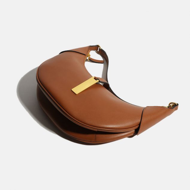 Women's Saddle Half Moon Shoulder Bags in Genuine Leather - ROMY TISA