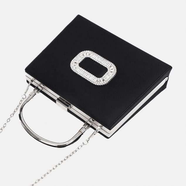 Damen Kreis Von Strasssteinen Quadratische Abendtaschen