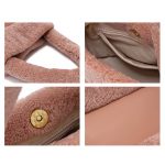 Pelzige Mini Bucket Bags aus echtem Lammfell für Damen