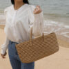 Women's Handmade Woven Beach Bucket Tote Bags