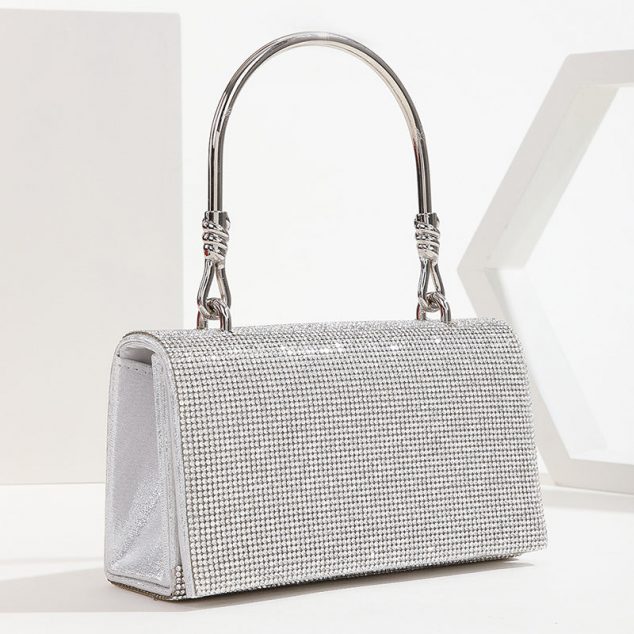 Women's Rhinestones Flap Top handle Clutch Evening Bags
