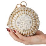 Runde Perlen Abendtasche für Frauen