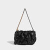 Women's Pineapple Quilted Chains Flap Shoulder Bags in Vegan Leather