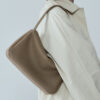 Women's Lychee Grain Genuine Leather Simple Baguette Bags