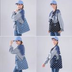 Women's Checker Große Hobo Denim-Taschen
