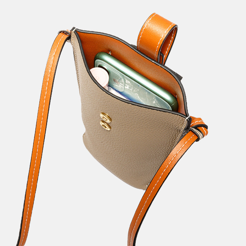Mini sacs de téléphone en cuir véritable pour femmes