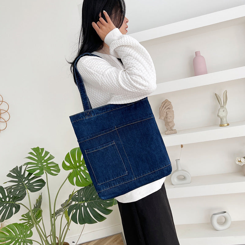 Women's Jeans Soft Denim Tote Bags