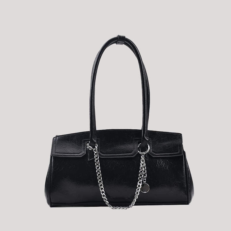 Women's Large Baguette Bags Chains Handbags
