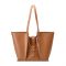 Women's Genuine Leather Dual Straps Tote Bags with Buckle