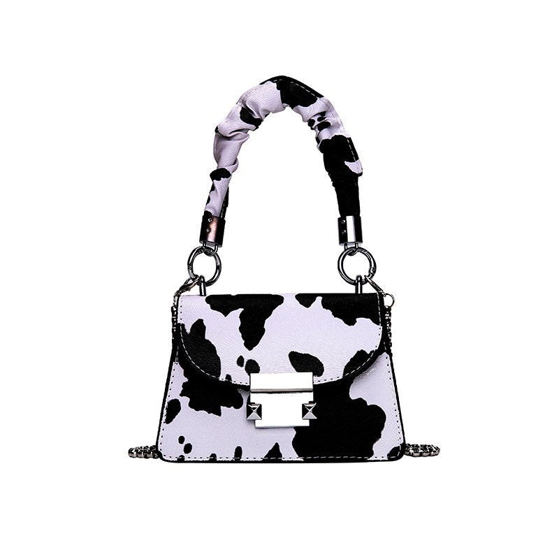 Women's Animal Print Mini Handbags with Crossbody Chains