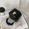 Women's Quilted Mini Box Slouchy Top Handle Crossbody Bags