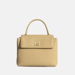 Women's Small Minimal Genuine Leather Flap Satchel Handbags