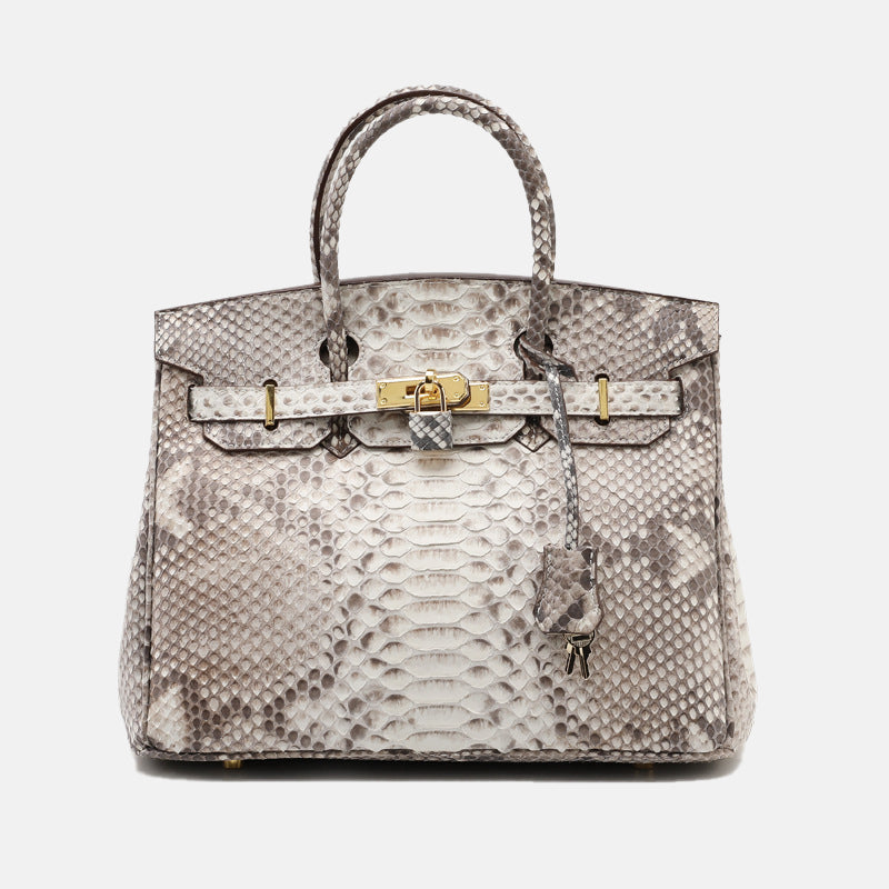 Women's Medium Echtes Pythonleder Top Handle Handtaschen