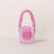 Women's Pink Braided Top Handle Mini Handbags