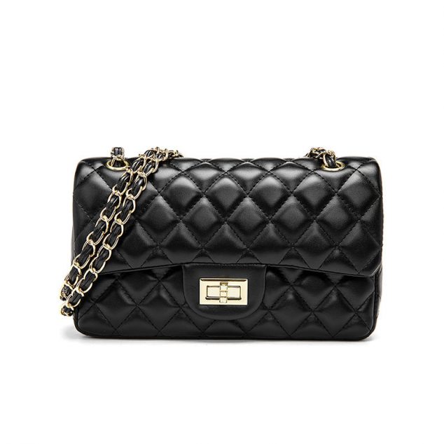 Women's Classic Quilted Convertible Chains Crossbody Bags