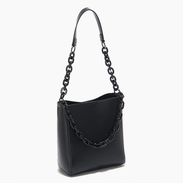 Women's Minimalism Chains Tote Bags in Vegan Leather with Inner Bags