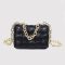 Women's Metal Chains Leather Woven Crossbody Bags