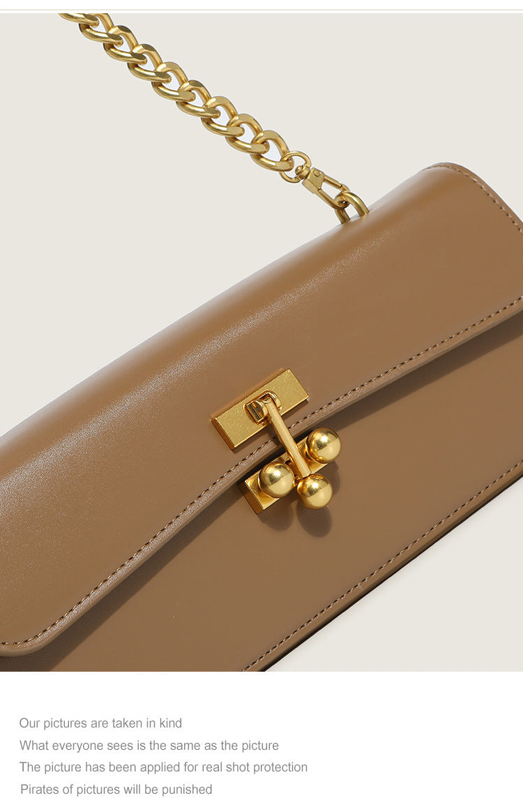 Street Style Chunky Chain Vegan Leather Crossbody Micro Mini Bag - Bla –  Trendy & Unique