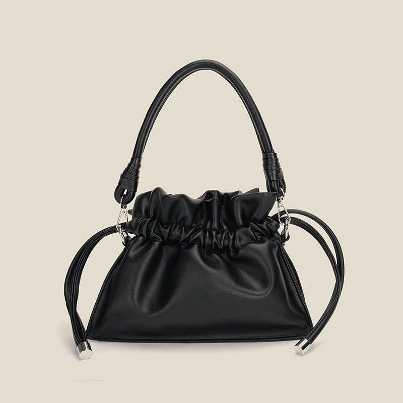 Women's Slouchy Drawstring Bucket Bags Vegan Leather - ROMY TISA