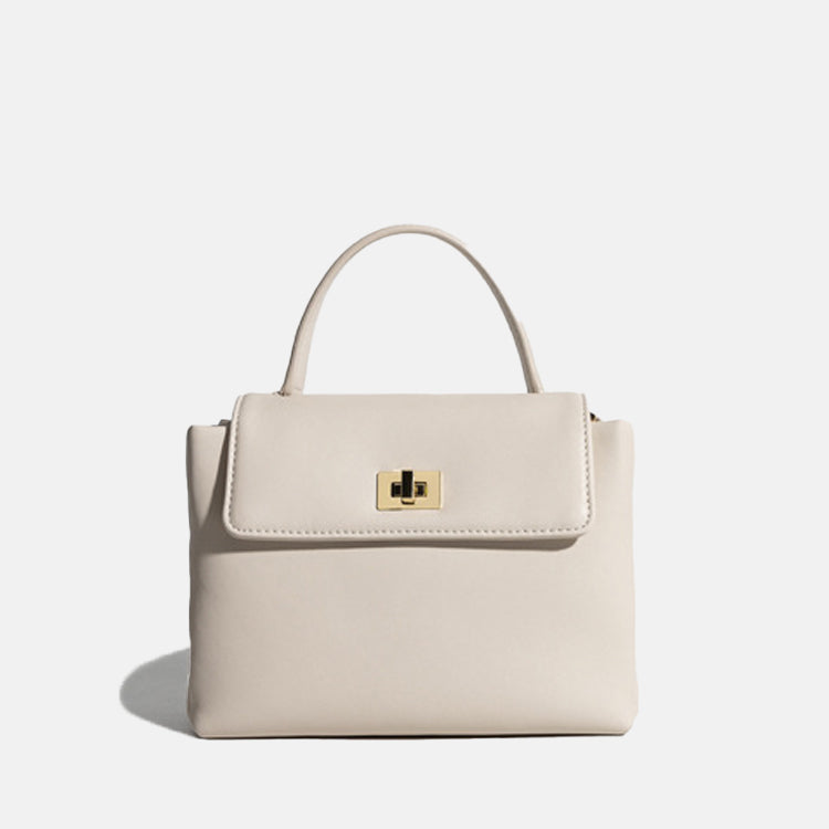 Women's Small Minimal Genuine Leather Flap Satchel Handbags