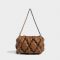 Women's Pineapple Quilted Chains Flap Shoulder Bags in Vegan Leather