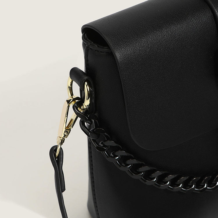 Women's Chains Mini Crossbody Bags in Vegan Leather - ROMY TISA
