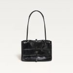 Women's Stone Grain Vegan Leather Shoulder Bags with Strap